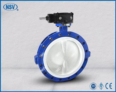 Nsv সম্পূর্ণ রেখাযুক্ত PTFE বাটারফ্লাই ভালভ